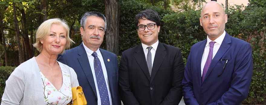 Inmaculada Alfageme, presidenta de Separ; Vicente Matas; Javier Leo; y Juan Carlos Alcolea.