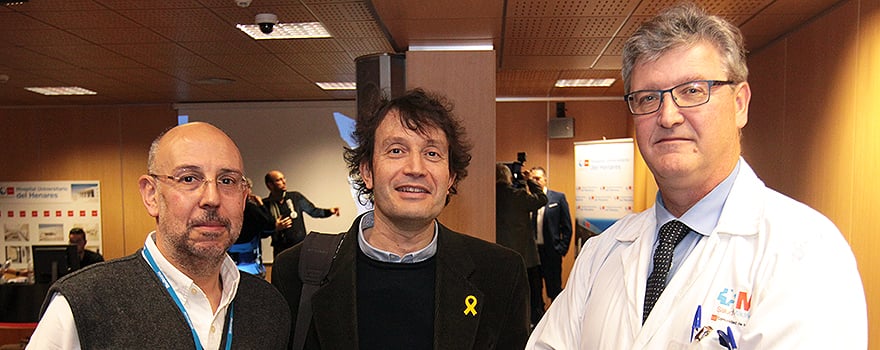 Rafael Máñez Mendiluce, jefe de Cuidados Intensivos del Hospital Universitario de Bellvitge; Ramón Maspons; Juan Pablo García-Capelo.
