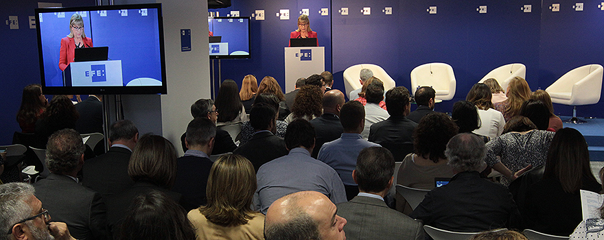 Un momento de la inauguración de la jornada celebrada por Fenin, en Madrid. 