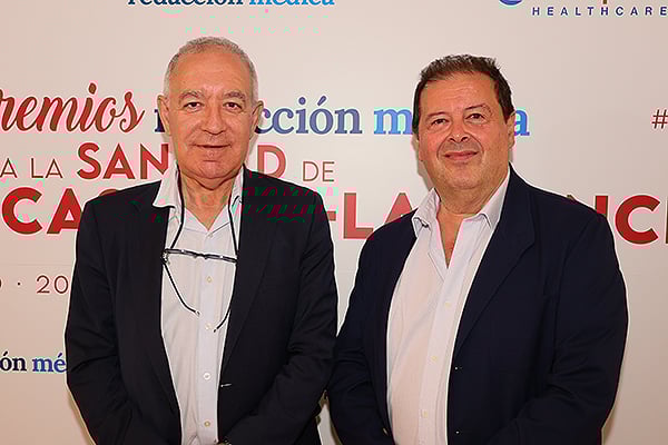 José Soto, presidente de Sedisa; e Ibrahim Hernández, coordinador de Tecnología Asistencial del Sescam.