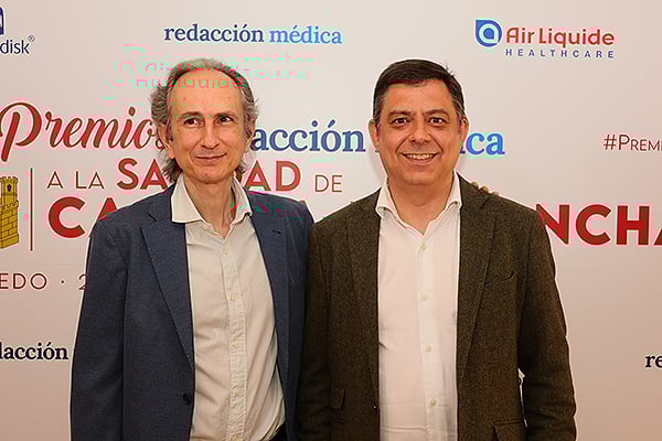 Raul Hidalgo, jefe de Servicio de Neumologia del Hospital de Toledo: y Ángel Ortega, presidente de la Sociedad Casteallanomanchega de Patologías Respiratorias.