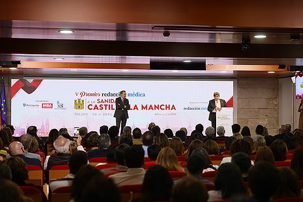 Aspecto de la sala durante los V Premios Redacción Médica a la Sanidad de Castilla-La Mancha.