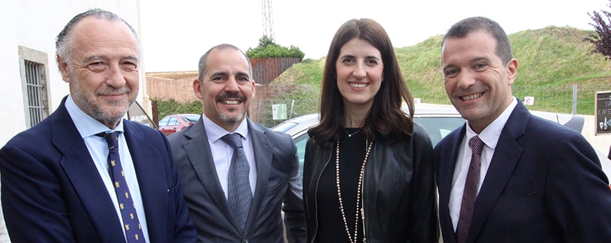 José María Pino; José María Gómez Andaluz, director regional de Roche; Mónica Palomanes, directora regional de Access & Business de Roche, y Jesús Herrera, responsable de relaciones institucionales de Roche.