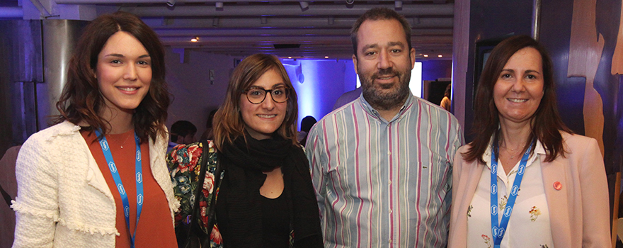 Ana López, de Roche Pacientes; Marta Fabián, directora de Comunicación de Solti; Daniel Gil, responsable del Área Social de Farmaindustria, y Ana Álvares, responsable de Roche Pacientes.