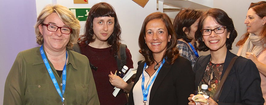 Rosa Meneses, Irene Carreteroi, Elsa García y Ángela Rivas, todas de la Plataforma SCReN. 