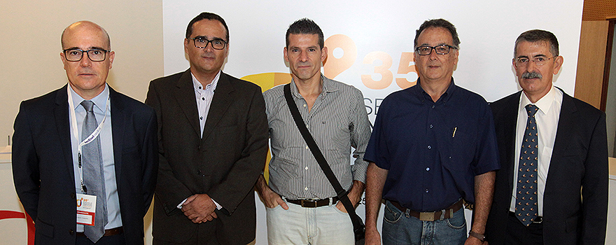 Responsables del Servicio de Informática del Hospital Doctor Negrín: Pablo Sánchez: Miguel Rey, Sergio Perdomo, Miguel Ortega y Francisco Sosa Suárez. 