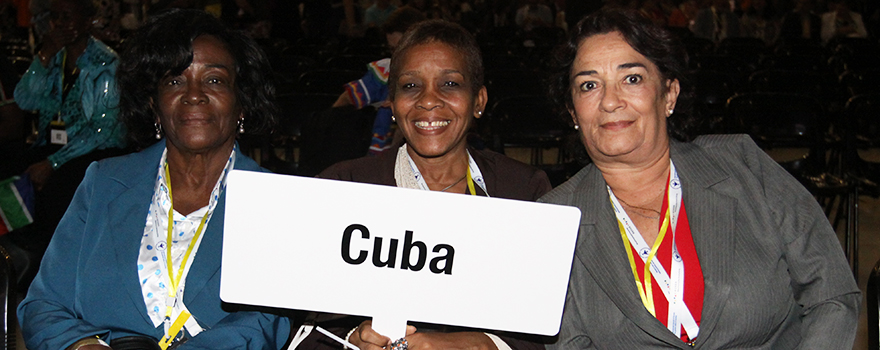 Miembros de la delegación de Cuba. 