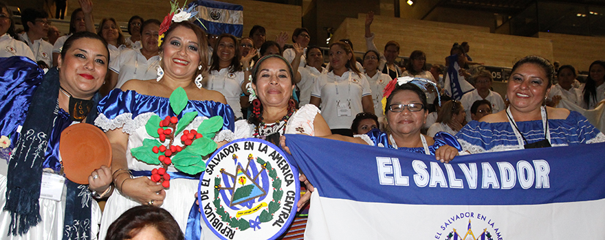 Las representantes de El Salvador. 