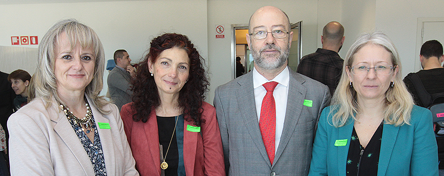 Alicia del Pozo, directora de RRHH de La Paz; Esther Rey, directora de Enfermería de La Paz; Miguel Amengual, subdirector de Continuidad Asistencial de La Paz; Ana del Prado, subdirectora de Gestión del área económica