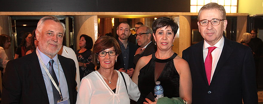 Víctor Aznar; Rosa Cortijo, representante de Fuden Guadalajara; Gema Torrejón, representante de Fuden Toledo; y Jorge Andrada. 