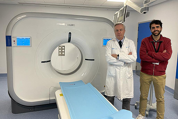 Javier Blázquez y Javier Soto, jefe de Servicio de Radiología e ingeniero a cargo de la gestión del I+D+i del Servicio, respectivamente.