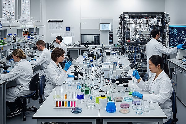 Científicos en el laboratorio.