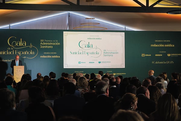 Un instante durante su discurso.