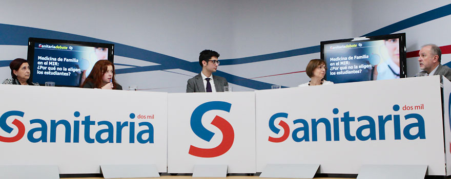 Un momento de la celebración del debate en el estudio de Sanitaria 2000.