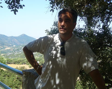 Cascos, durante una excursión a la Sierra de Grazalema. 