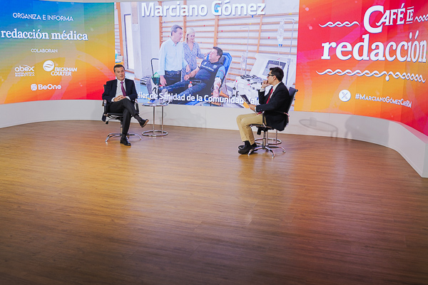 Marciano Gómez y Juanma Fernández, redactor jefe de Redacción Médica.