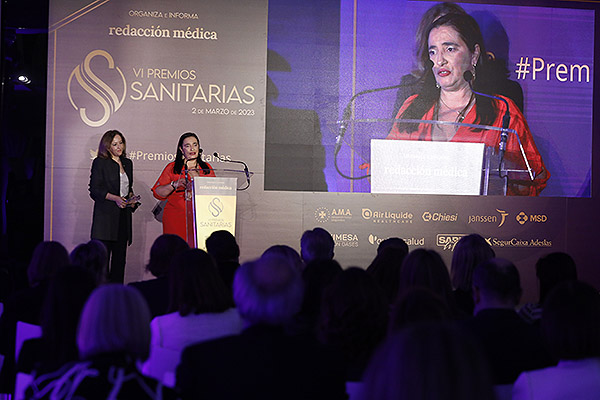 María Ángeles García durante su discurso.