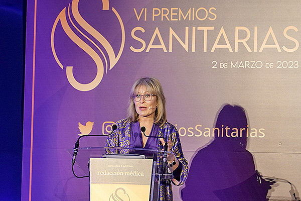 María Rey ha sido la encargada de presentar los Premios Sanitarias 2023.