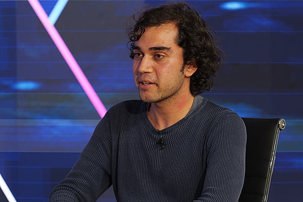 Mario Alonso durante un momento de la entrevista.