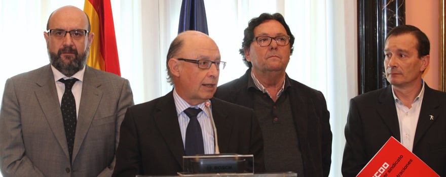 Miguel Borra, Cristóbal Montoro, Julio Lacuerda y Javier Jiménez