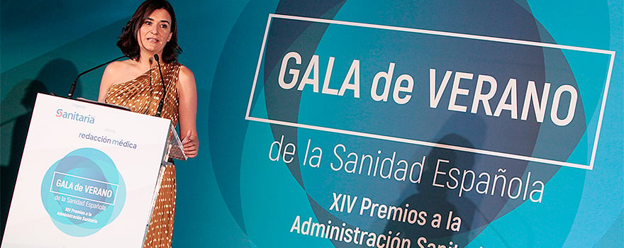 La ministra Carmen Montón durante su intervención en la gala.