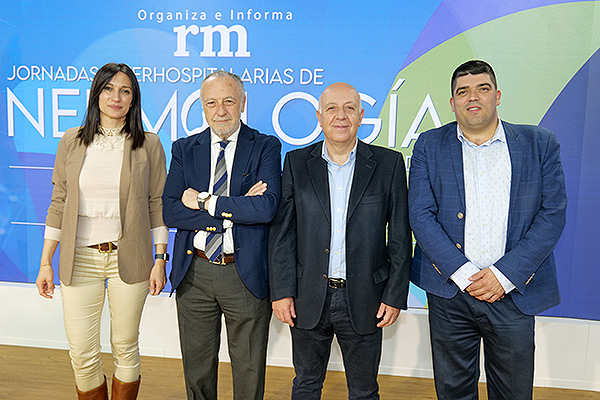 Alia Nehme, comercial Zona Cero de Oximesa-Nippon Gases Healthcare; José María Pino, Francisco Javier García y Manuel Rico Merino, Comercial Zona Cero de Oximesa.