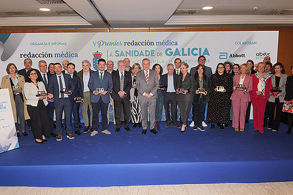 Premiados de los V Premios Redacción Médica á Sanidade de Galicia.