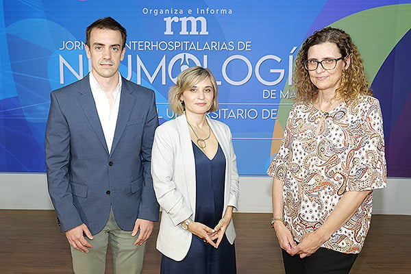 Fernando García, Facultativo Especialista de Neumología del Hospital Universitario de Getafe; Araceli Abad y Beatriz de Oláiz.