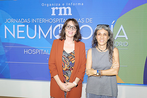 Sara Calero, adjunta del Servicio de Neumología del Hospital Universitario de Getafe; y María Fernanda González Gómez, jefa de la Unidad Técnica de Salud Laboral. Dirección General de Salud Pública.