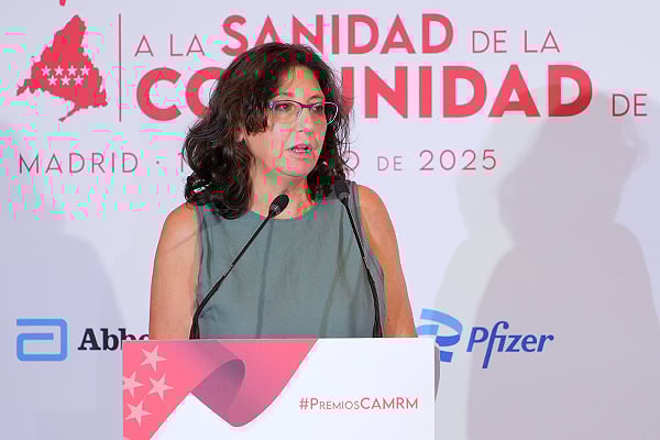 María Josefa Calvo, subdirectora neral de Farmacia y Productos Sanitarios, en los V Premios Redacción Médica a la Sanidad de la Comunidad de Madrid