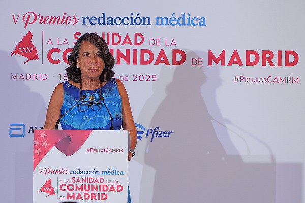 La presidenta de Amareva durante su discurso.