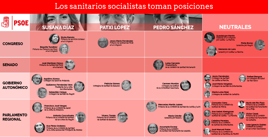 Gráfica de la distribución de los apoyos socialistas sanitarios