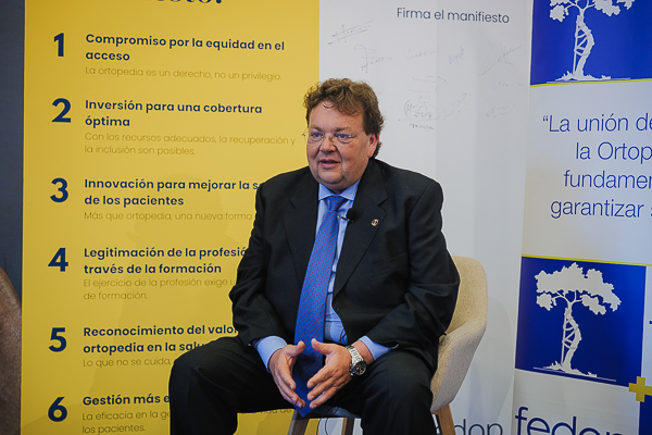 Pablo Pérez, presidente de la Fedop, durante un momento de la entrevista.