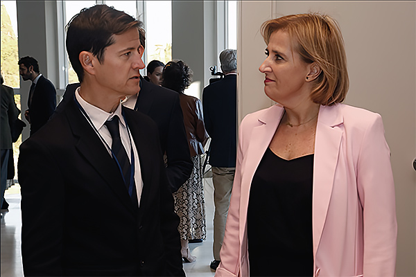Óscar López, director de Redacción Médica y Yolanda López, gerente del Área Sanitaria V del Servicio de Salud del Principado de Asturias.