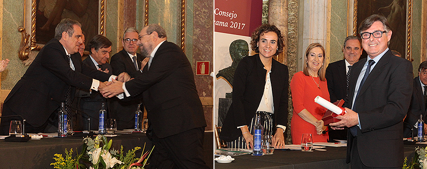 Antonio José Ruiz Moya y Ricard Troiano reciben las Medallas del Consejo.