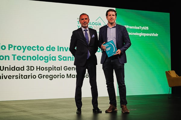 Premio al Proyecto de Investigación con Tecnología Sanitaria a la Unidad 3D Hospital General Universitario Gregorio Marañón.