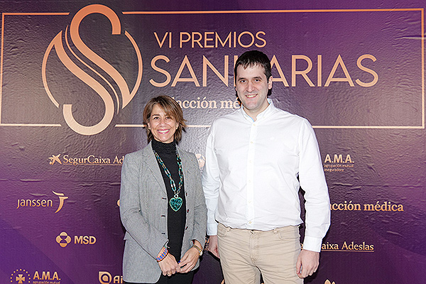 Sara Cebrián, directora asociada de Comunicación de MSD, y Jorge Ramírez, comunicación interna de MSD. 