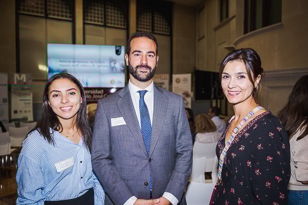 Maríam El Hachimi, abogada de Beachcroft; Jorge Martínez, avisado de lo mismo; y Laura Buendía, médico valoradora del Daño Corporal de Promede.