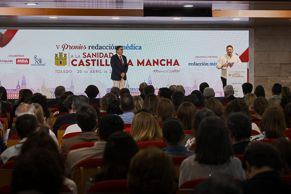 Un instante durante el discurso de Hugo Daniel Patiño.