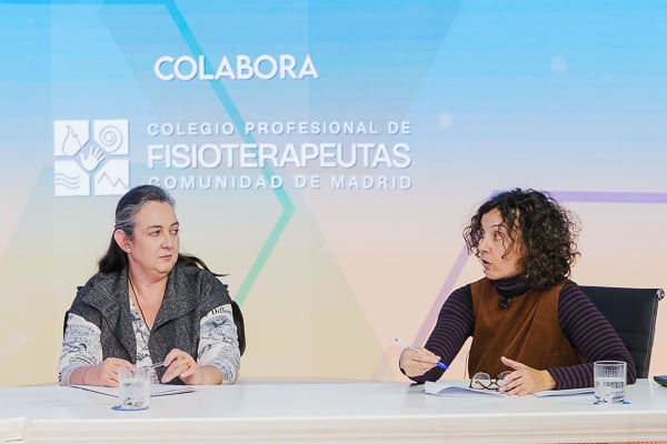 Aurora Araújo Narváez, decana del Colegio Profesional de Fisioterapeutas de la Comunidad de Madrid; y Sonia Martínez Machuca, subdirectora Médica del Hospital General Gregorio Marañón (Madrid).