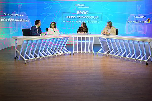 Redacción Médica organiza, junto con AstraZeneca, un debate centrado en EPOC y riesgo cardiovascular