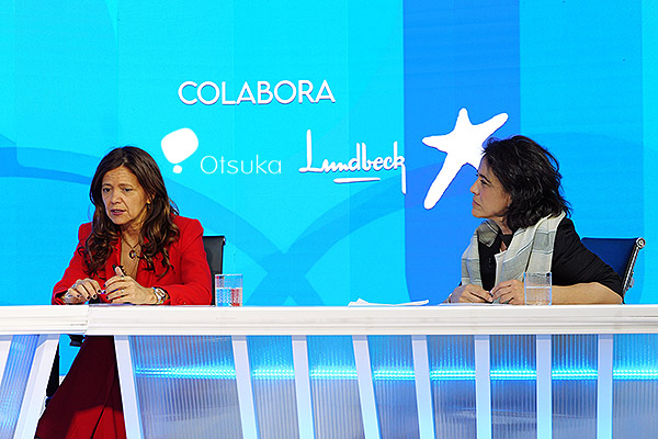 Díaz Marsá y Cabrera Cifuentes durante el debate organizado por Redacción Médica.