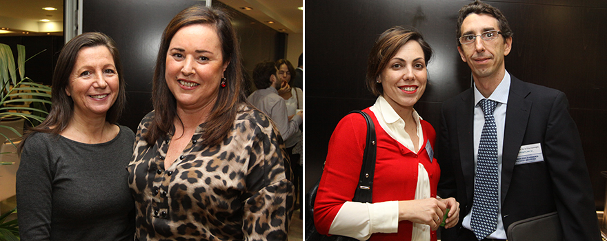 Marta Fenández-Teijeiro y Alba Soutelo. A continuación, Marisa Marián, de Mundipharma, y Gonzalo de la Cruz, de DPO& It Law. 