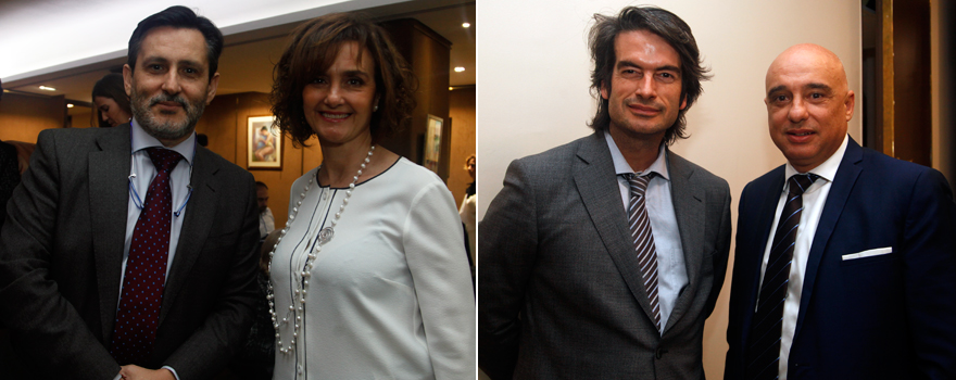Julio Mayol, director de la Unidad de Innovación del Clínico San Carlos de Madrid; Dolores Acón Royo, directora gerente del Son Espases. Carlos Mur, gerente del Hospital de Fuenlabrada; y Eusebio Azorín, director del sector hospitalario y sociosanitario de Ilunion.