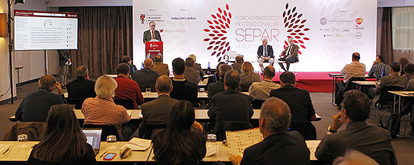 Aspecto de la sala durante la inauguración del Foro Estratégico Institucional de Separ.