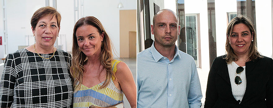 Magdalena Sánchez, directora de Enfermería del Hospital Benavente y Ruth Fernández, directora médica del Caza. A la derecha, Diego Camino, secretario de dirección del Hospital Recoletas Felipe II, y Amalia Juárez, responsable de atención al paciente del Hospital Recoletas Felipe II. 