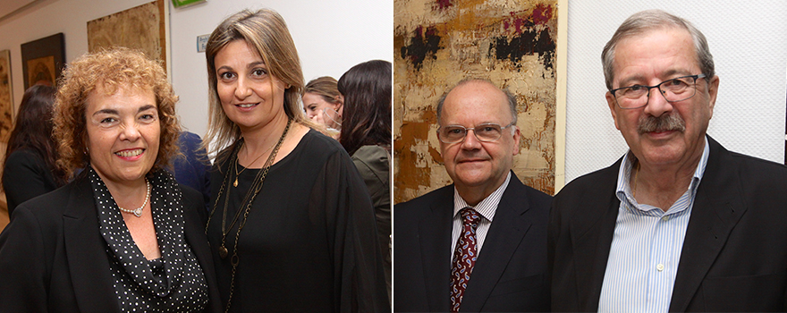 Maite Arribas, directora de administración junto a Carmen Casado, directora de enfermería de HLA Moncloa. A la derecha, Javier Regadera, catedrático de Histología y Antonio Echenagusia, radiólogo intervencionista del HLA Moncloa.