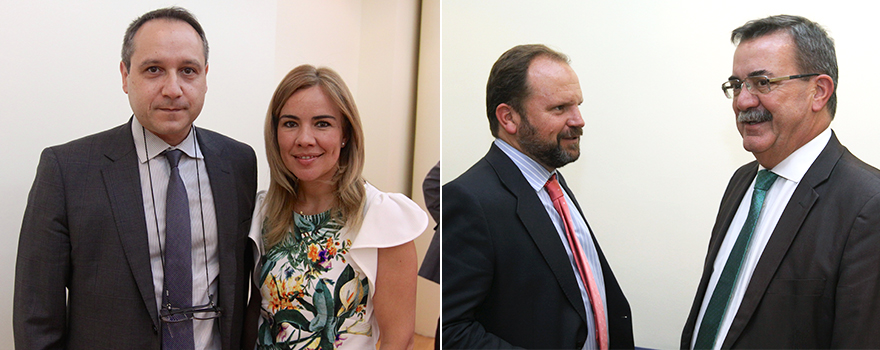 José Antonio Alonso; Miriam Rabaneda; Íñigo Lapetra, director de Comunicación del Consejo General de Enfermería; y Manuel Molina, viceconsejero de Sanidad de la Comunidad de Madrid. 