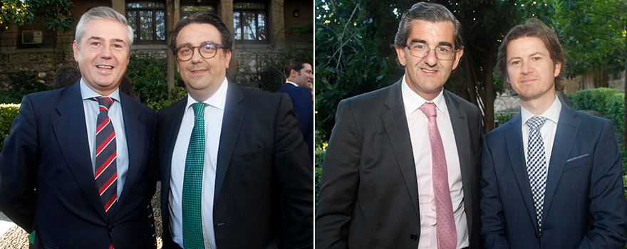 Gonzaga Garat, director de Negocios de Healthcare de General Electric, y José María Vergeles, consejero de Sanidad de Extremadura. A continuación  Juan Abarca Cidón y Óscar López