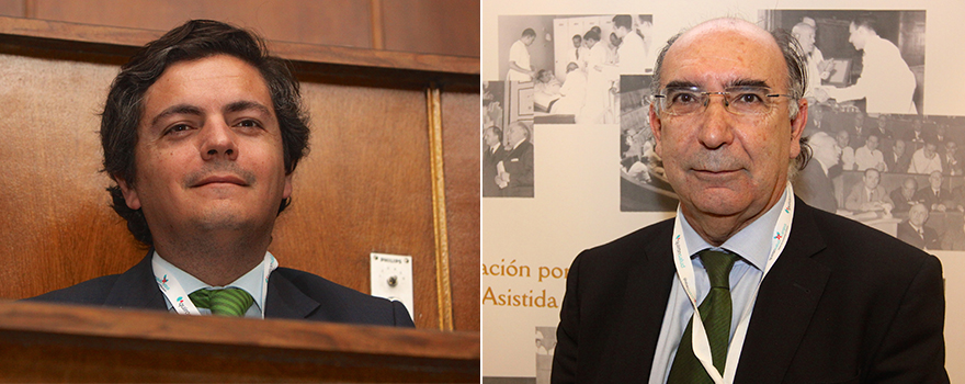 A la izquierda, Gonzalo Bartolomé, gerente del Hospital Clínica La Luz. A la derecha,  Alberto Pardo, subdirector general de Calidad de la Consejería de Sanidad de la Comunidad de Madrid.